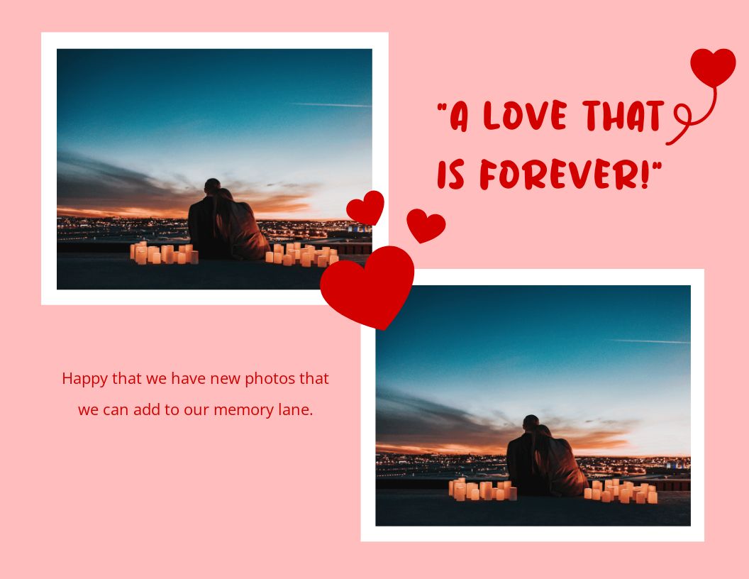 Free Anniversary Scrapbook Template to Edit Online
