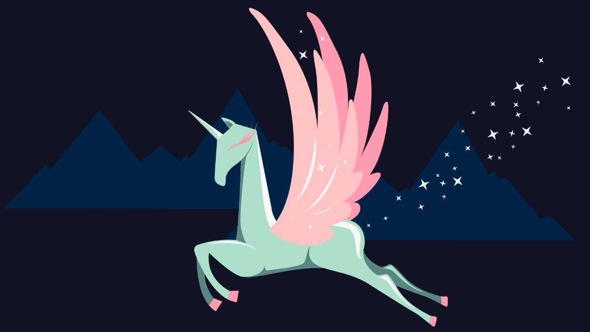 Free Magical Unicorn Background Template