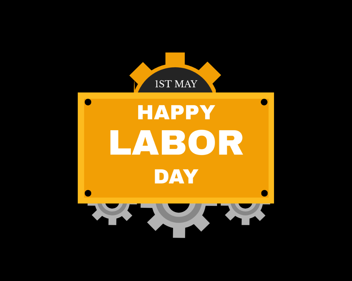 Flat Labor Day Vector Template