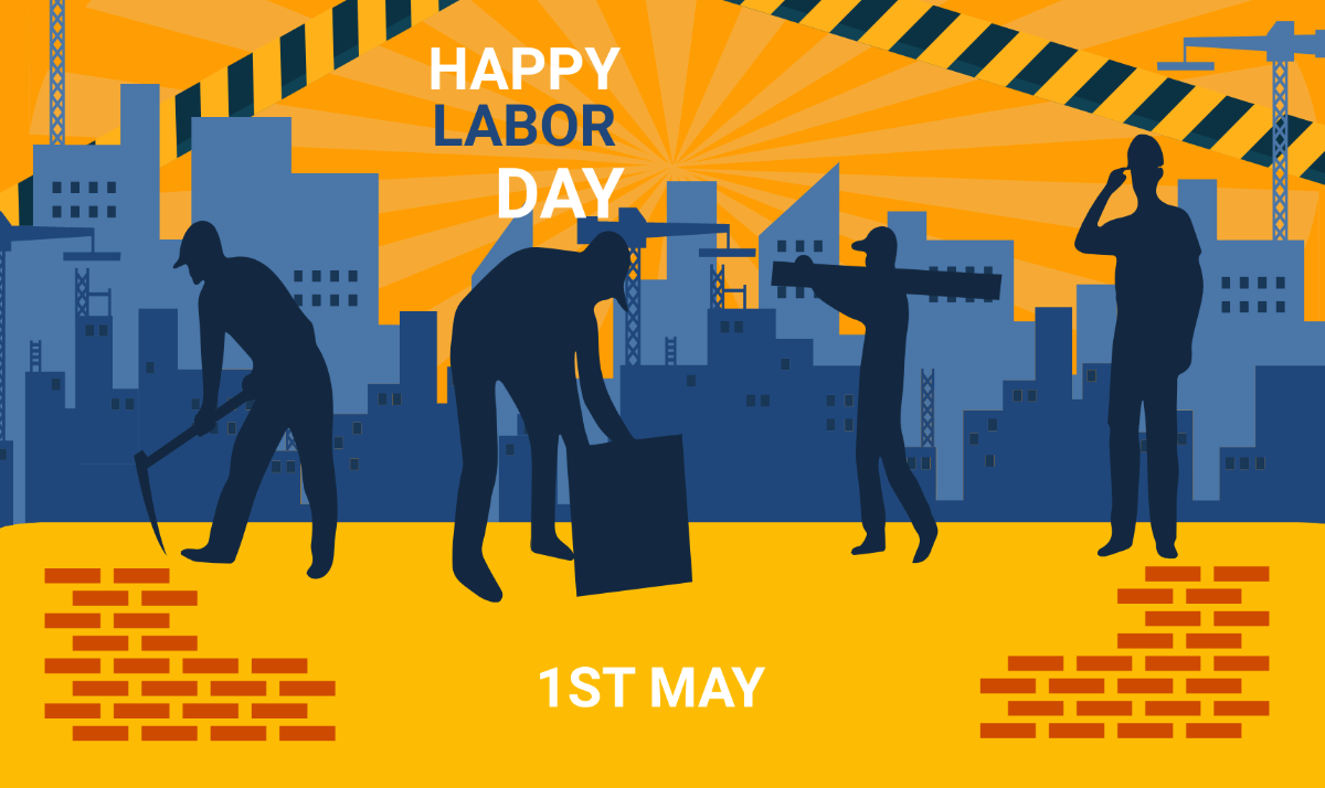 Labor Day Banner Vector Template