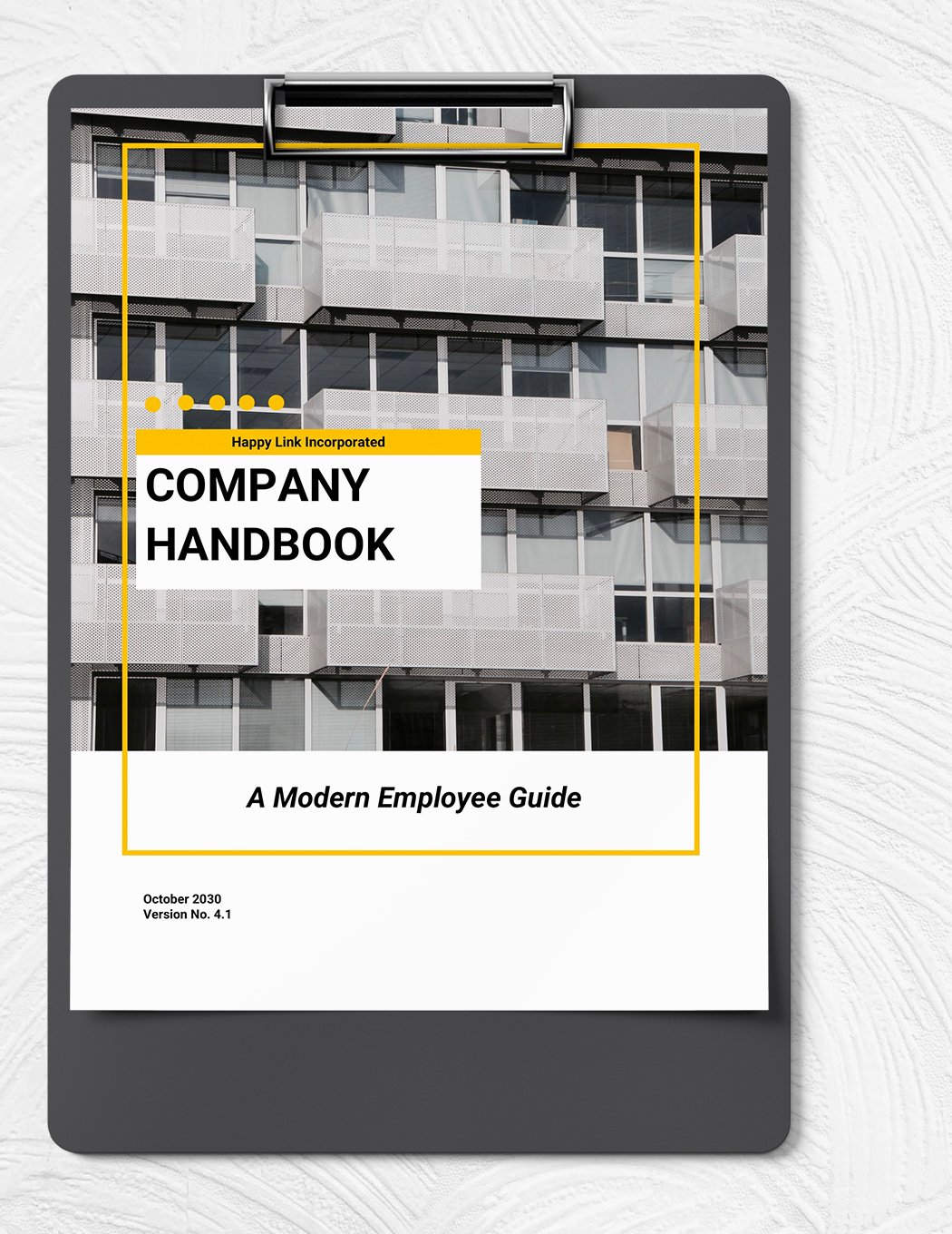 Free Modern Employee Handbook Template