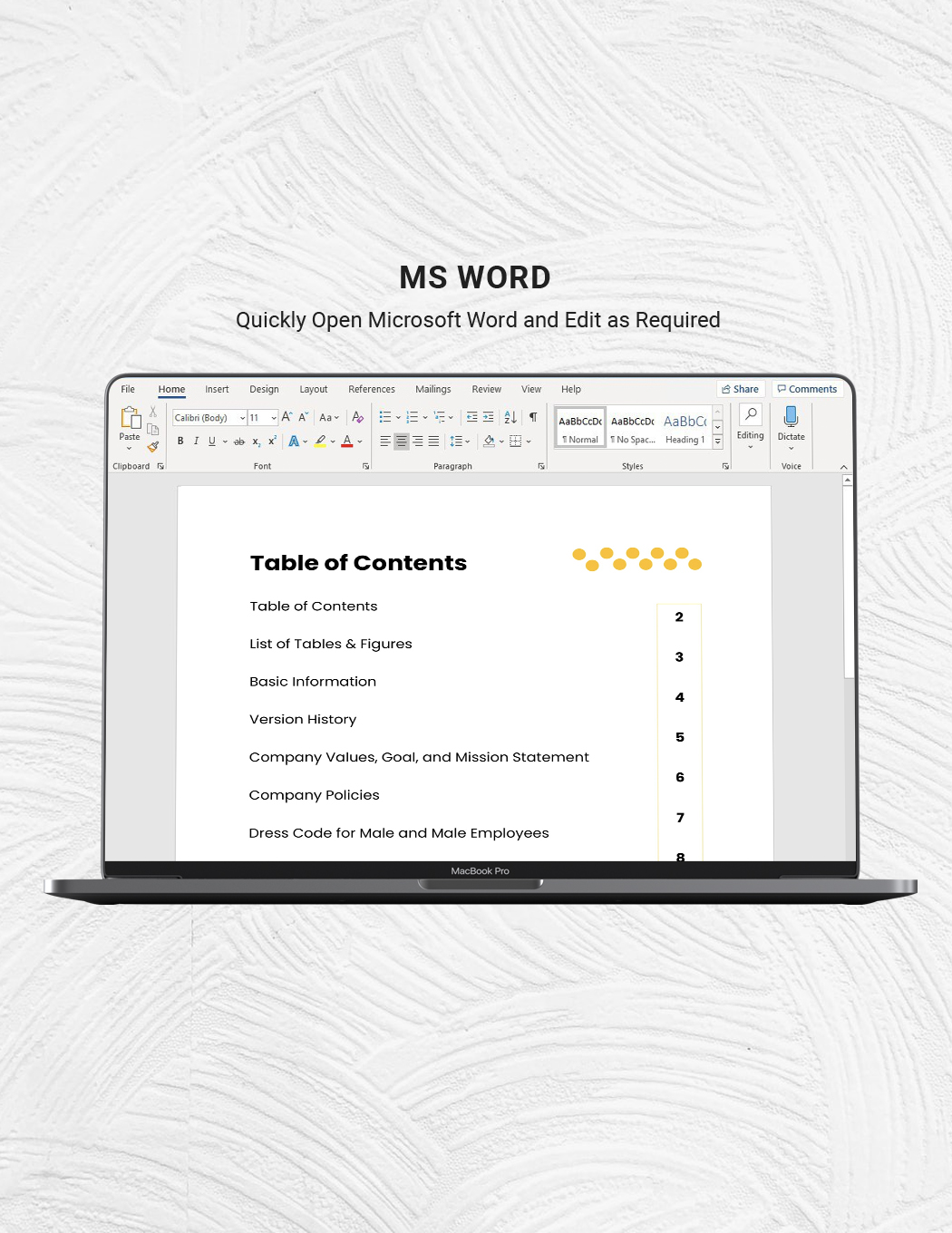 Free Modern Employee Handbook Template to Edit Online