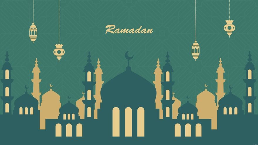 Green Ramadan Background in Illustrator, EPS, SVG, JPG, PNG