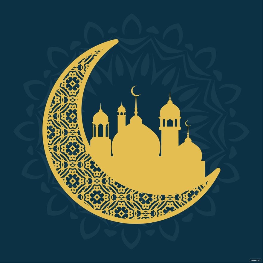 Ramadan Moon Vector in Illustrator, SVG, JPG, EPS, PNG Download