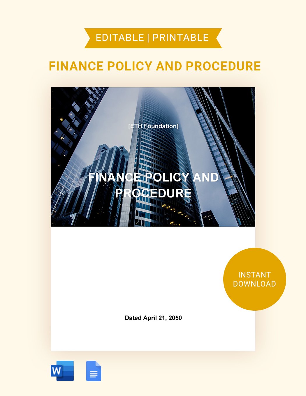 Finance Policy And Procedure Manual