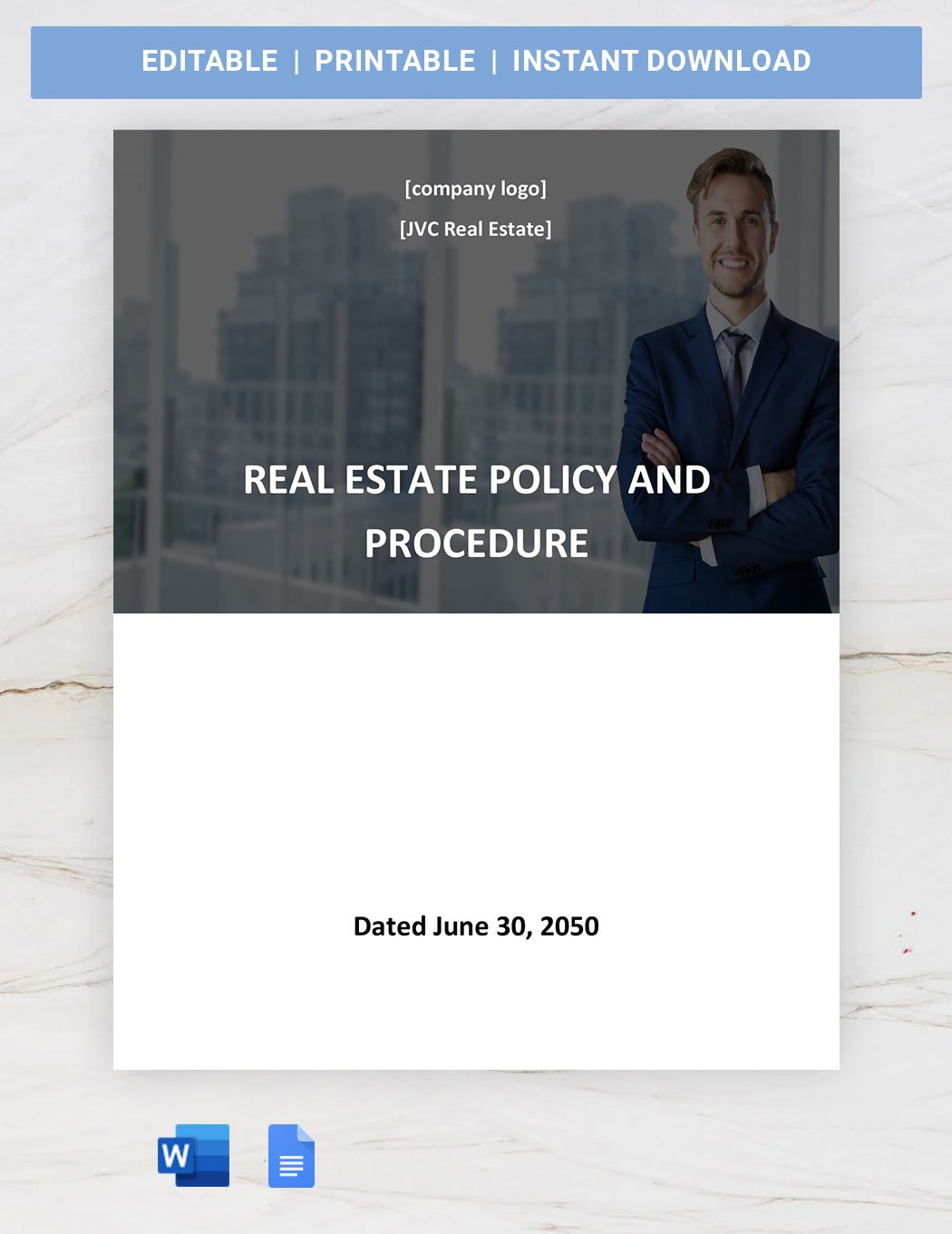 Real Estate Policy And Procedure Template