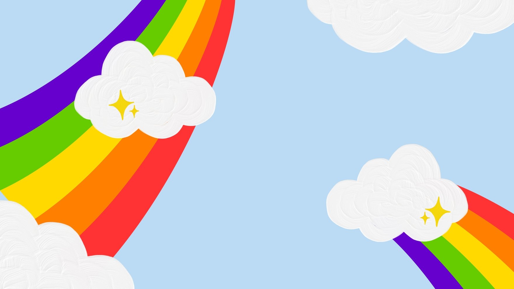 Free Cloud And Rainbow Background