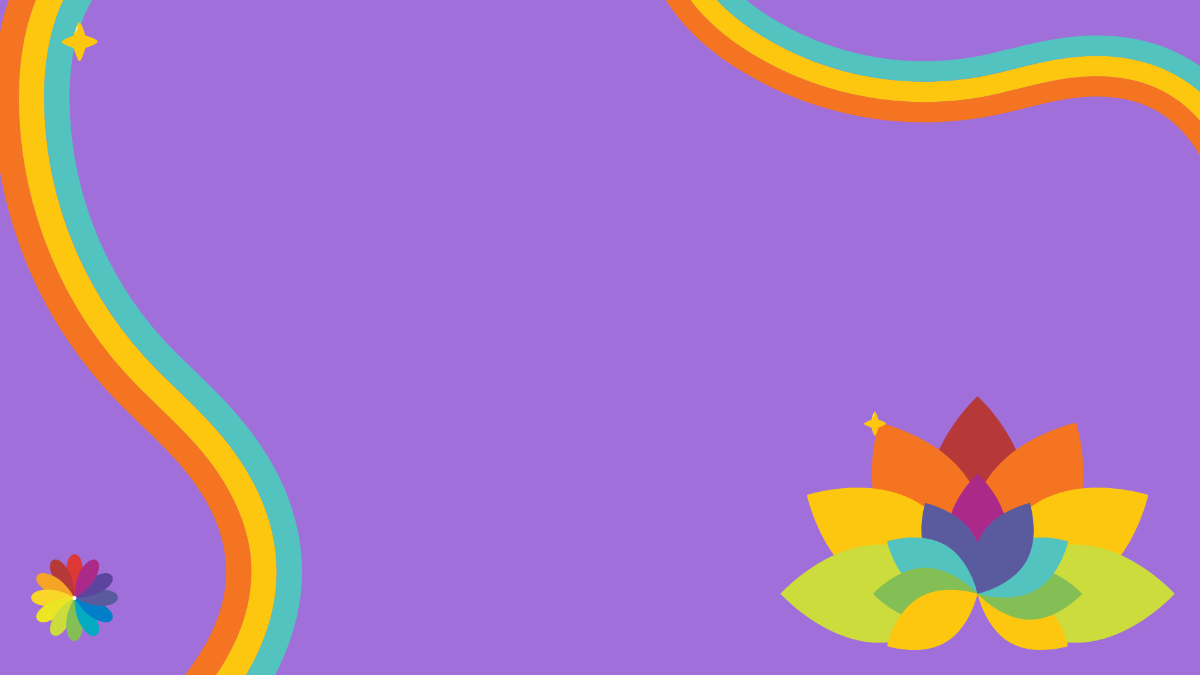Flower Rainbow Background Template
