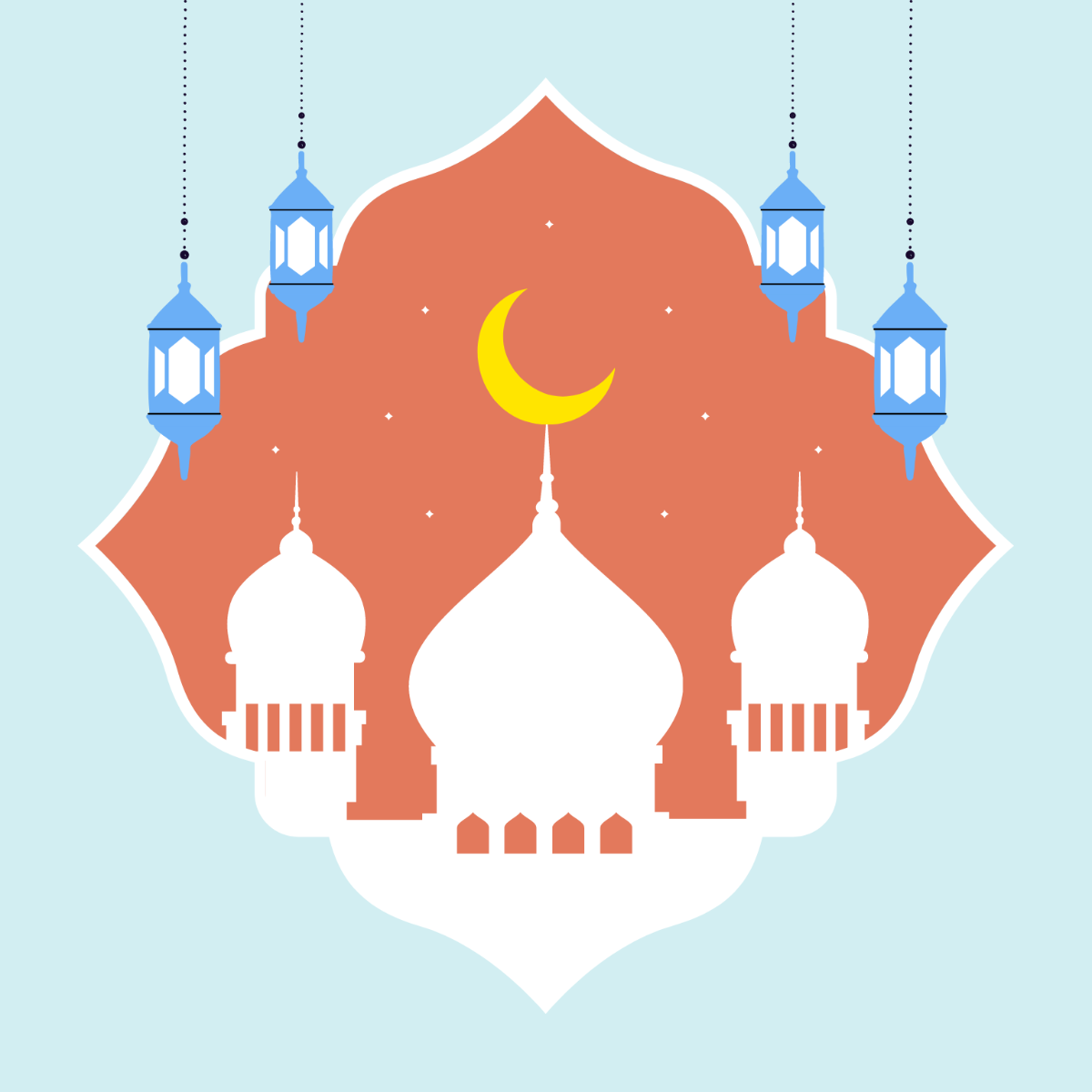 Happy Eid Al-Fitr Vector Template