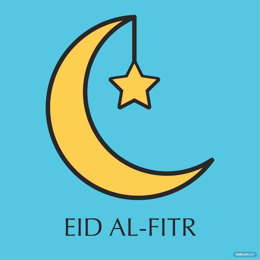 Moon Eid Al-fitr Clipart Template
