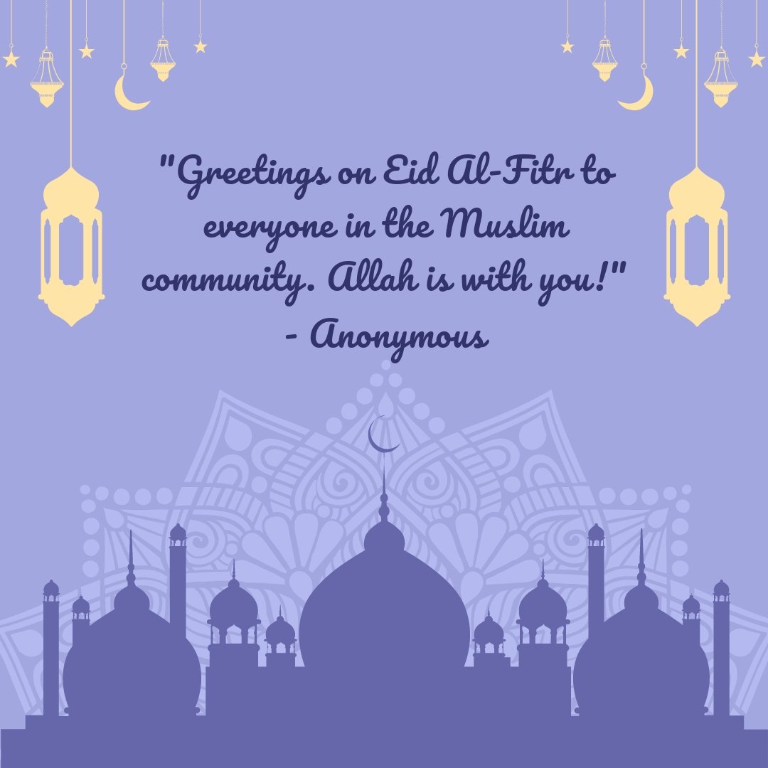 Eid Al-Fitr Greetings Quote Template