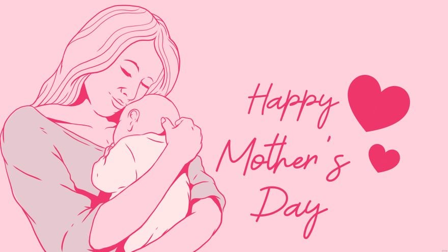 Cute Mother's Day Background in Illustrator, EPS, SVG, JPG, PNG