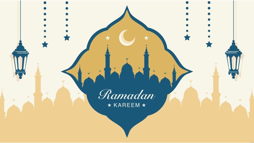 Free Happy Ramadan Background - EPS, Illustrator, JPG, PNG, SVG