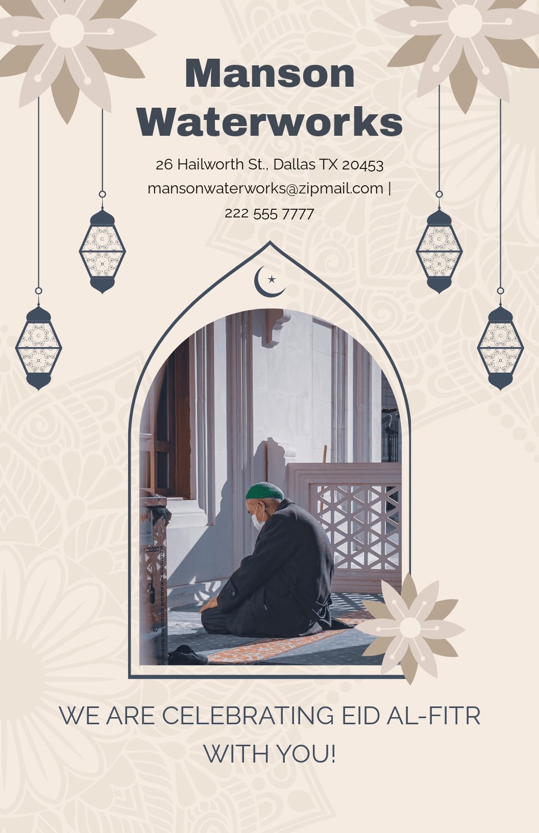 Eid Al Fitr Celebration Poster Template