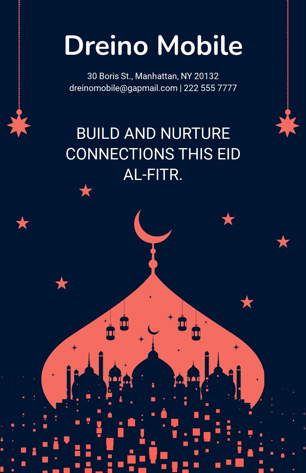 Modern Eid Al Fitr Poster Template