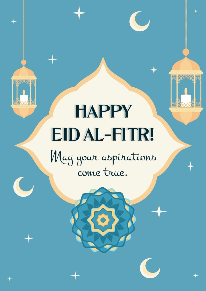 Eid Al-Fitr Wishes Template