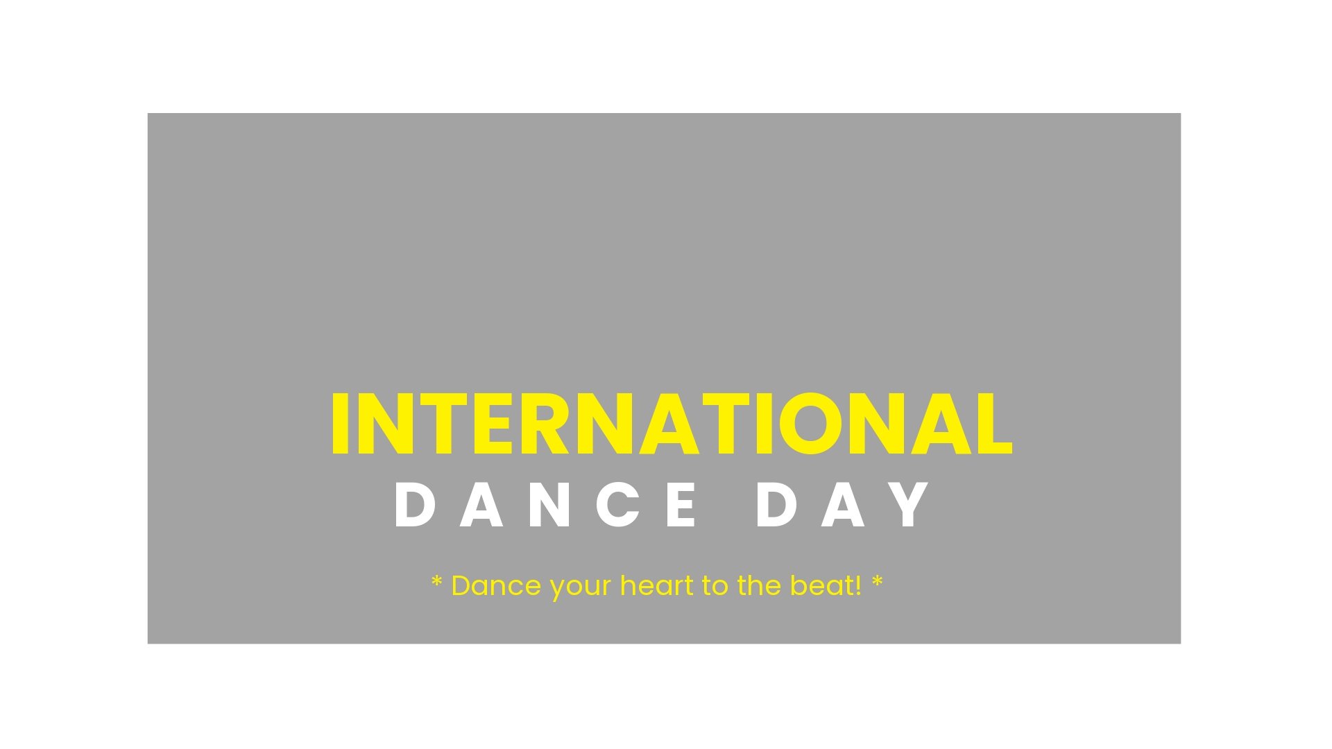 Free International Dance Day Video Template
