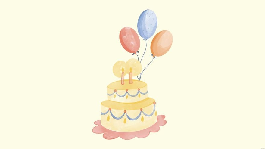Free Watercolor Happy Birthday Background in Illustrator, EPS, SVG, JPG, PNG