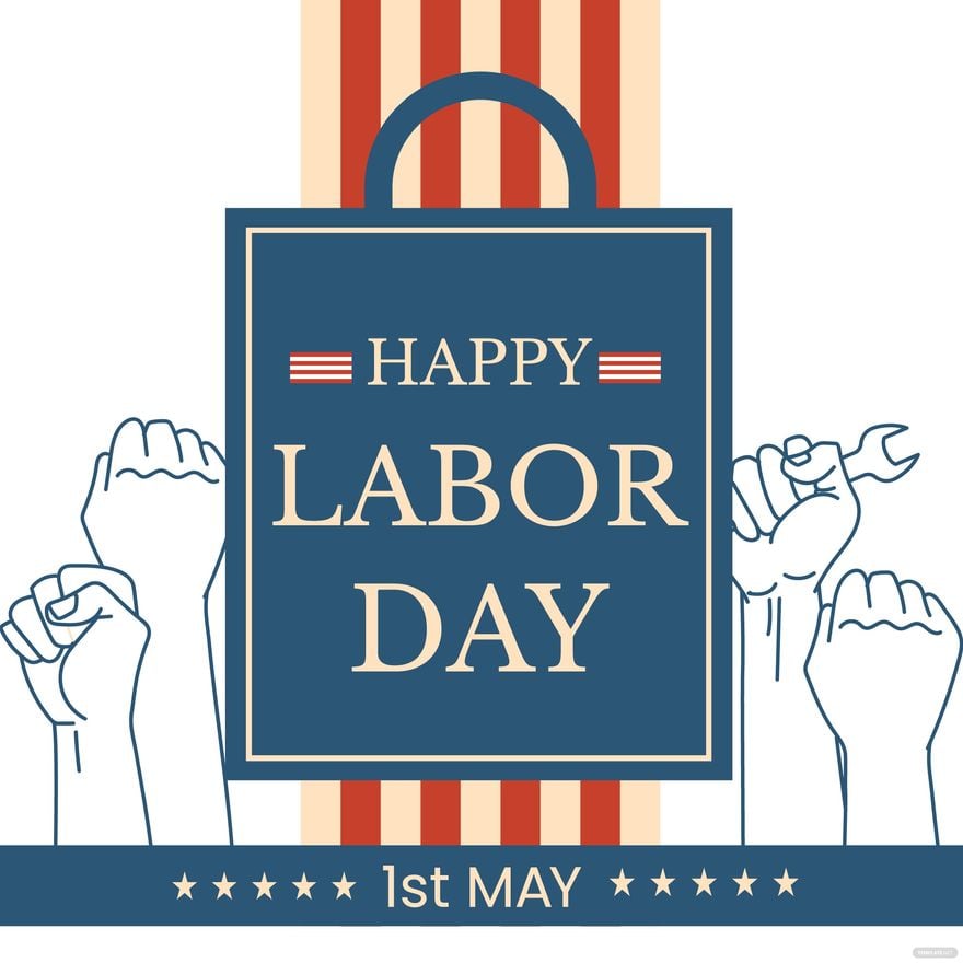 Free Happy Labor Day Clipart in Illustrator, EPS, SVG, JPG, PNG