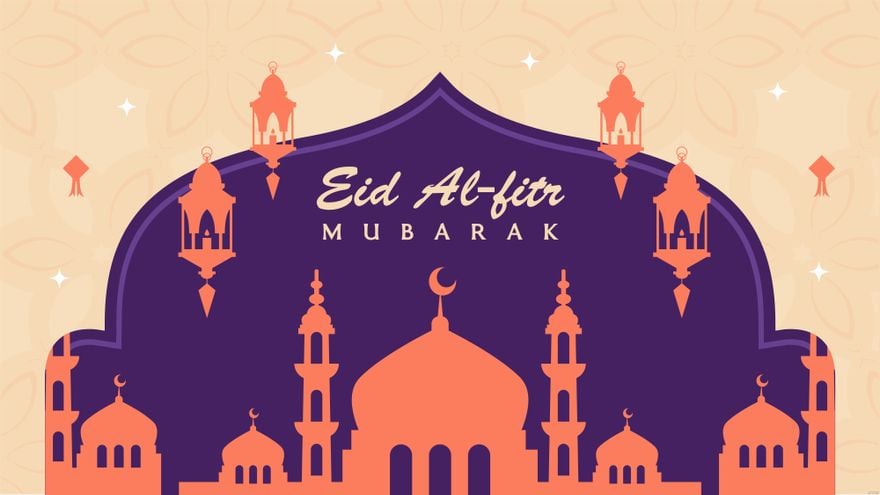 Eid Al-Fitr Mubarak Background Template