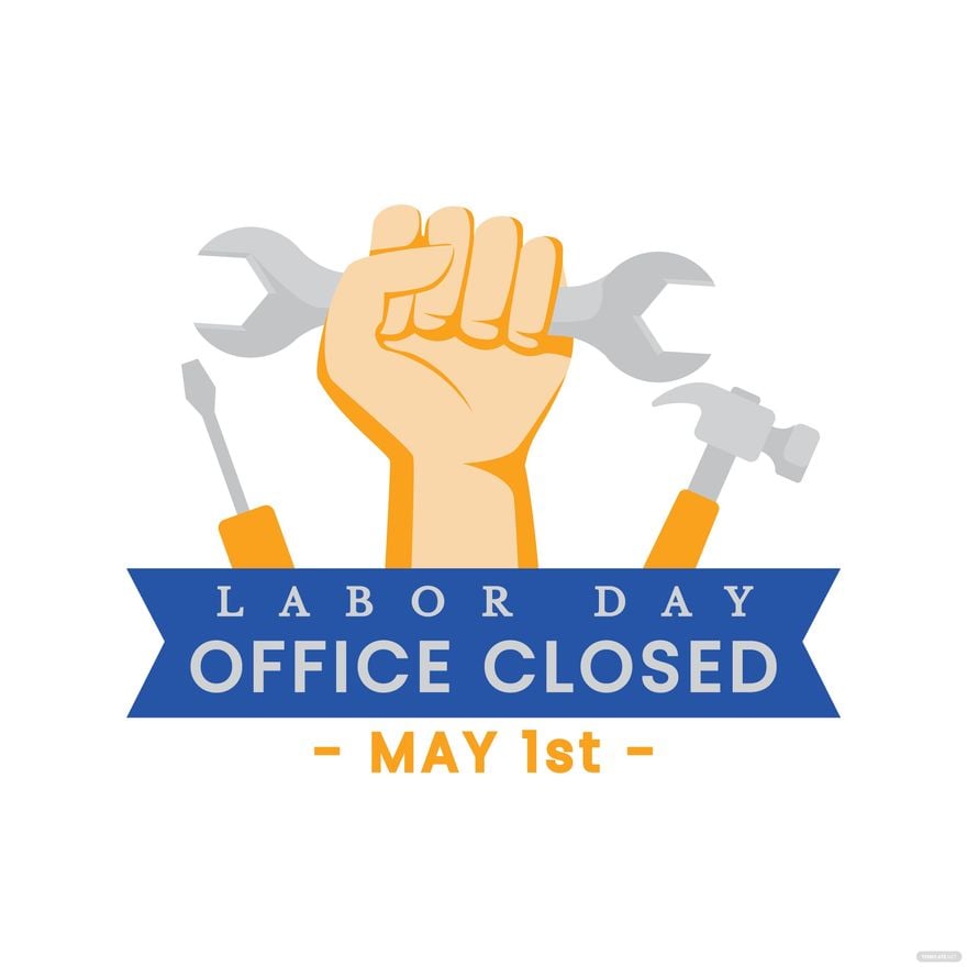 Free Office Closed Labor Day Clipart in Illustrator, EPS, SVG, JPG, PNG
