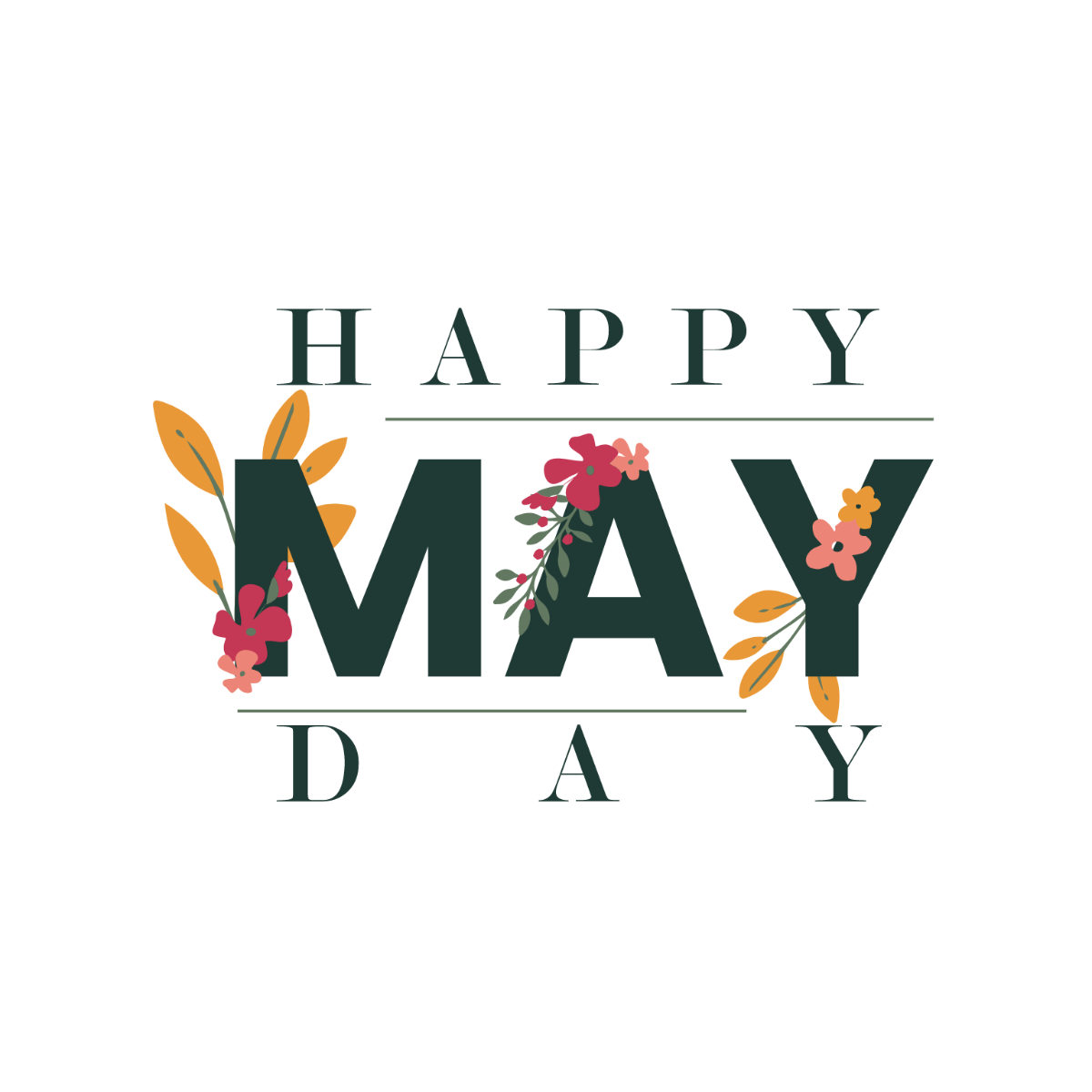 Free Happy May Day Clipart Template