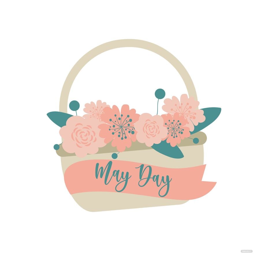 May Day Basket Clipart in Illustrator, EPS, SVG, JPG, PNG
