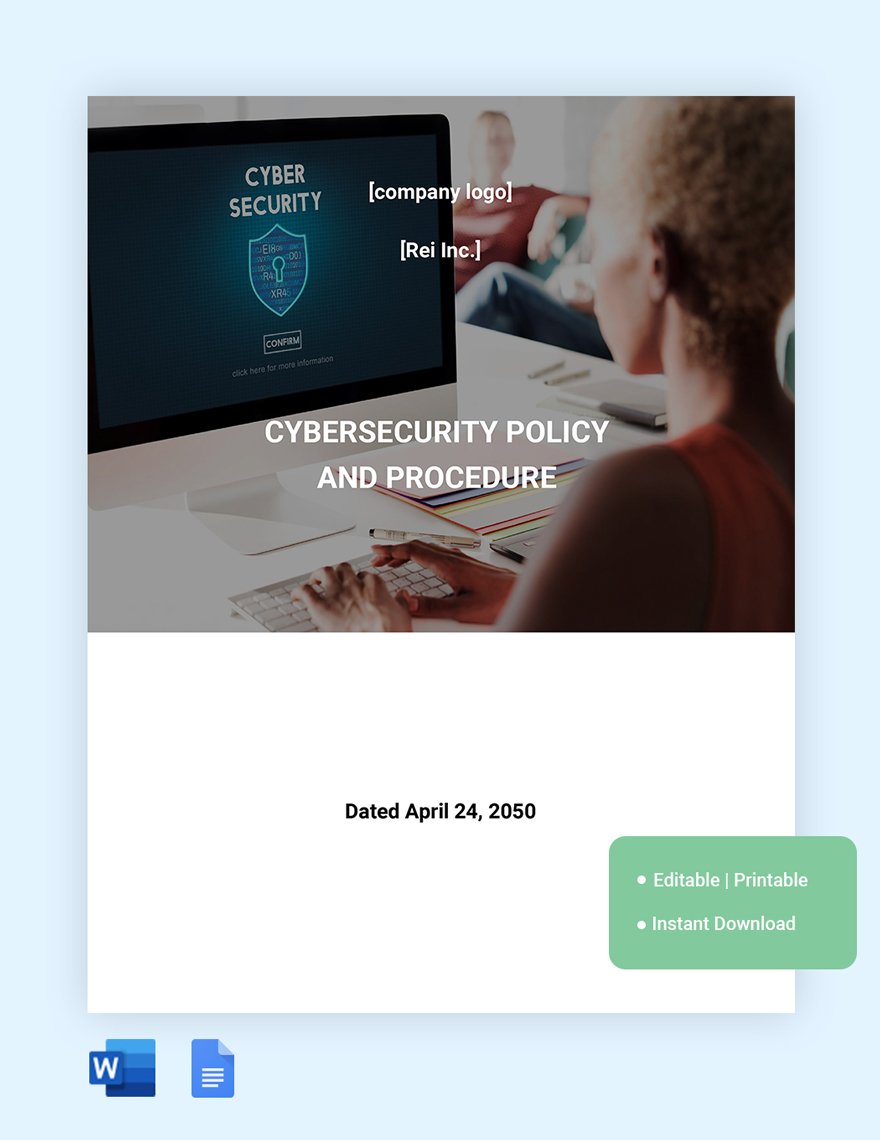 Cybersecurity Policies And Procedures