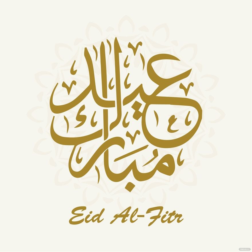 Eid Al-Fitr Calligraphy Vector