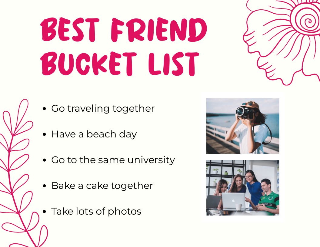 Free Best Friend Scrapbook Template to Edit Online