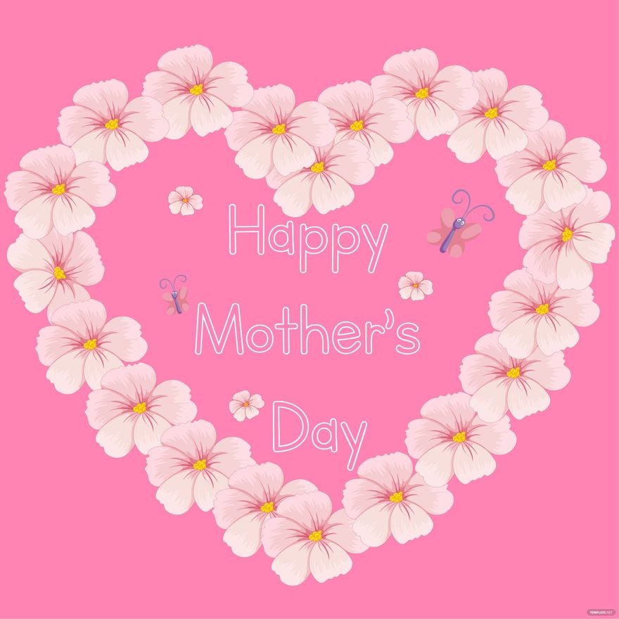 Free Happy Mother's Day Flower Clipart in Illustrator, EPS, SVG, JPG, PNG