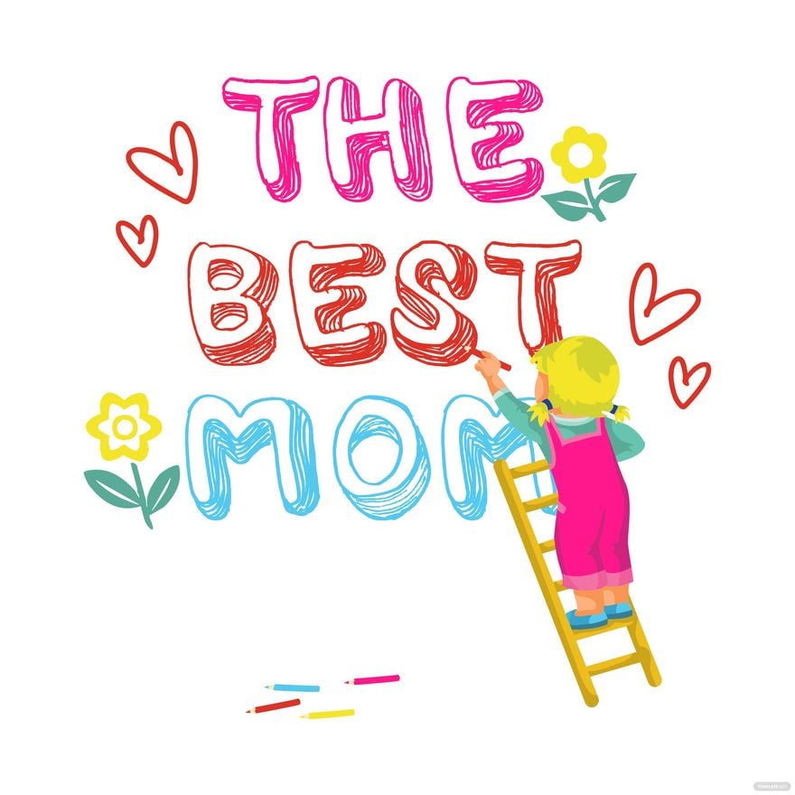 Free Cute Mother's Day Clipart in Illustrator, EPS, SVG, JPG, PNG