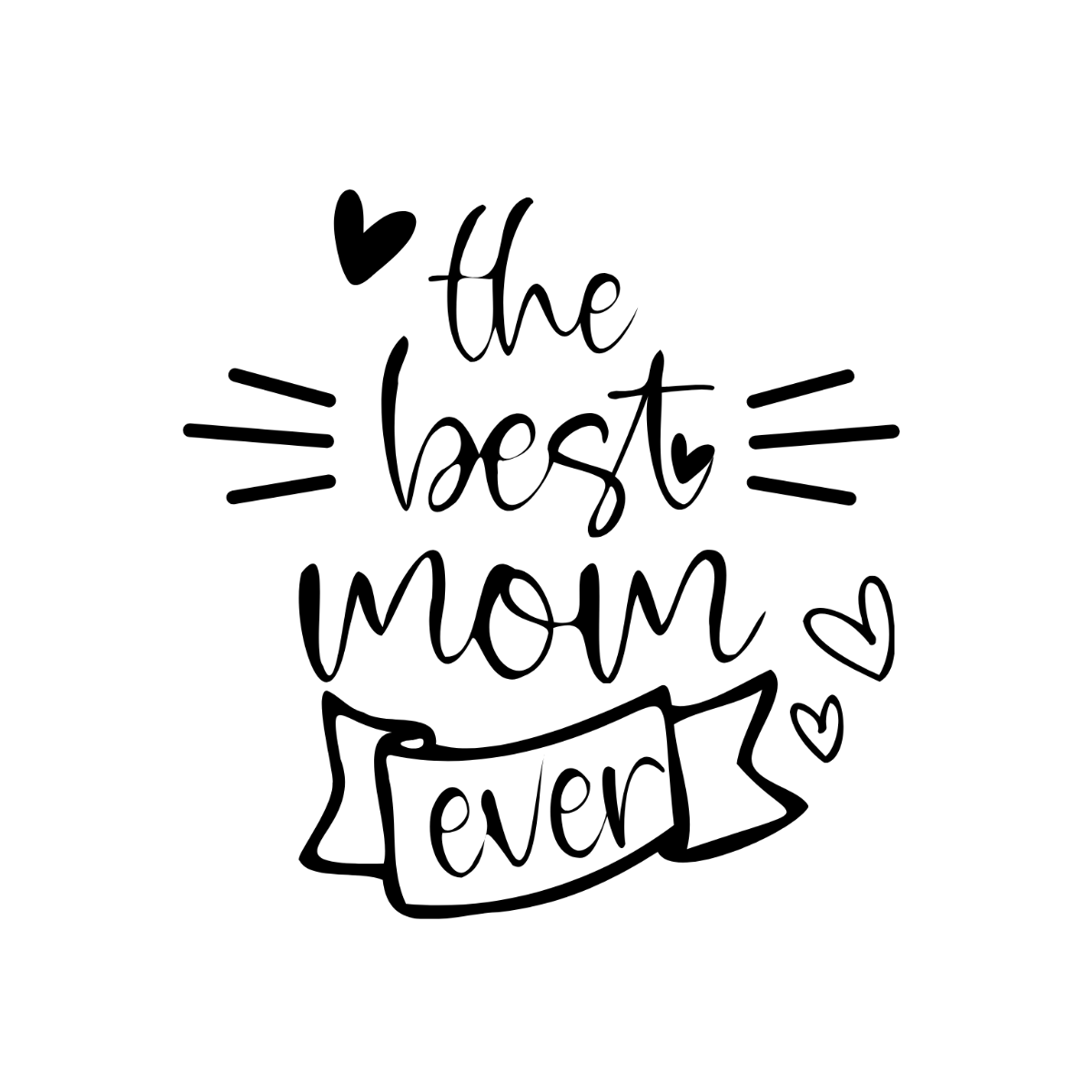 Mother's Day Clipart Black And White Template