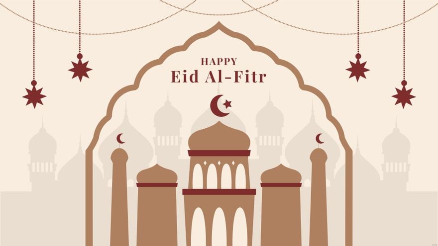 Happy Eid Al-Fitr Background in Illustrator, EPS, SVG, JPG, PNG