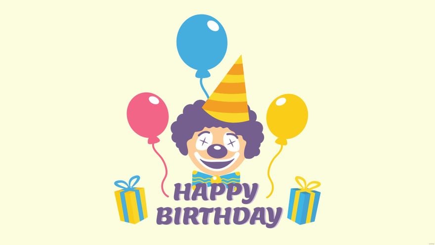 Free Funny Happy Birthday Background in Illustrator, EPS, SVG, JPG, PNG