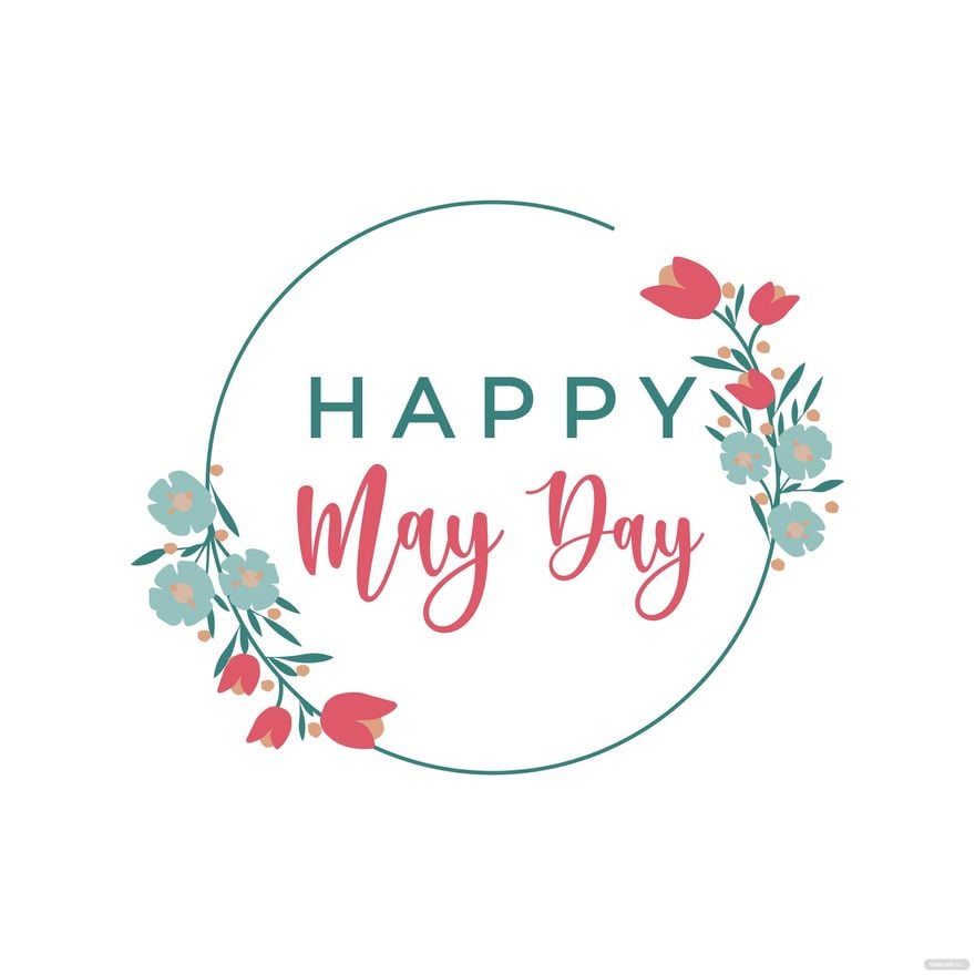 Free Floral May Day Clipart in Illustrator, EPS, SVG, JPG, PNG