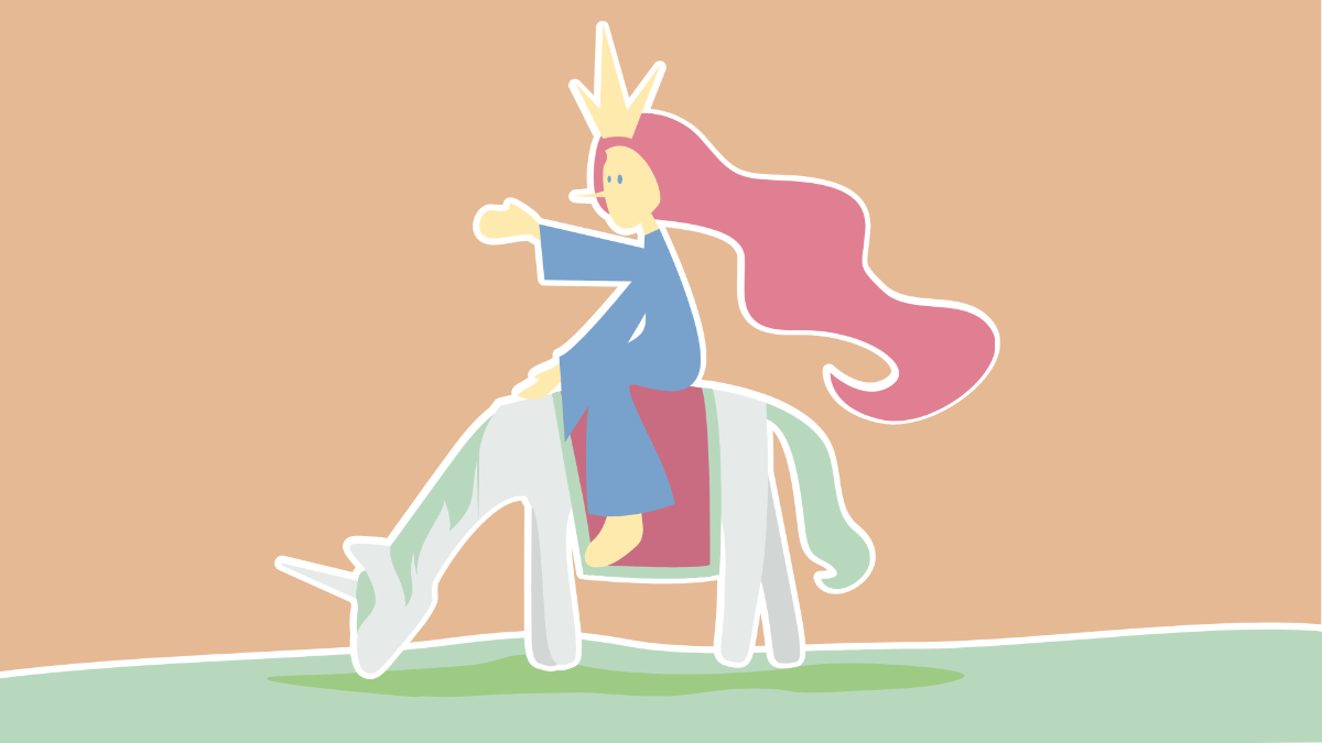 Riding Unicorn Background Template