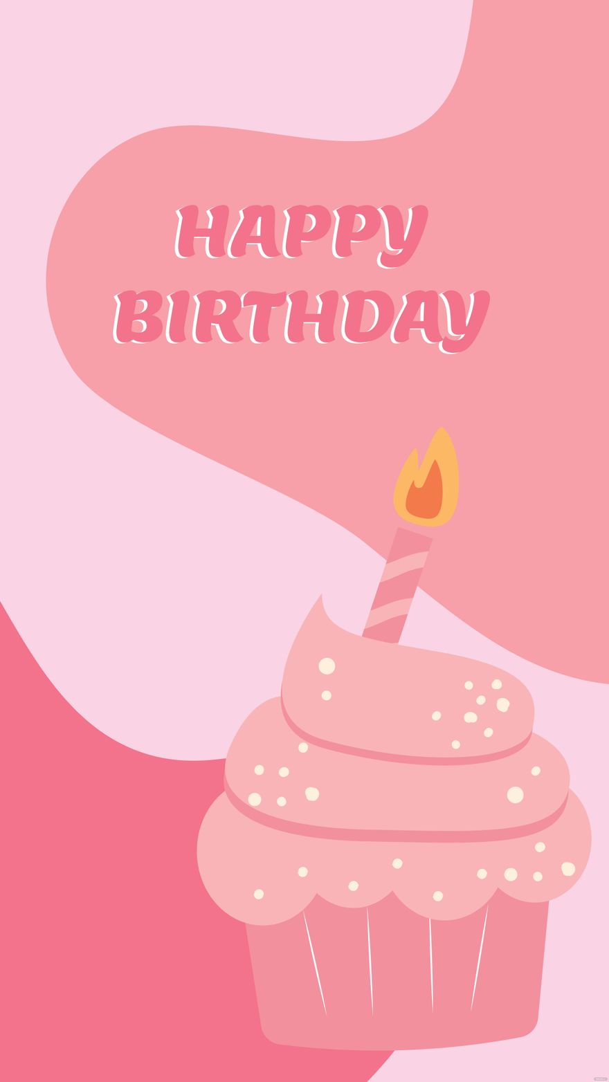 Free Happy Birthday Cupcake Mobile Background