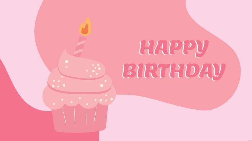 Free Happy Birthday Cupcake Background