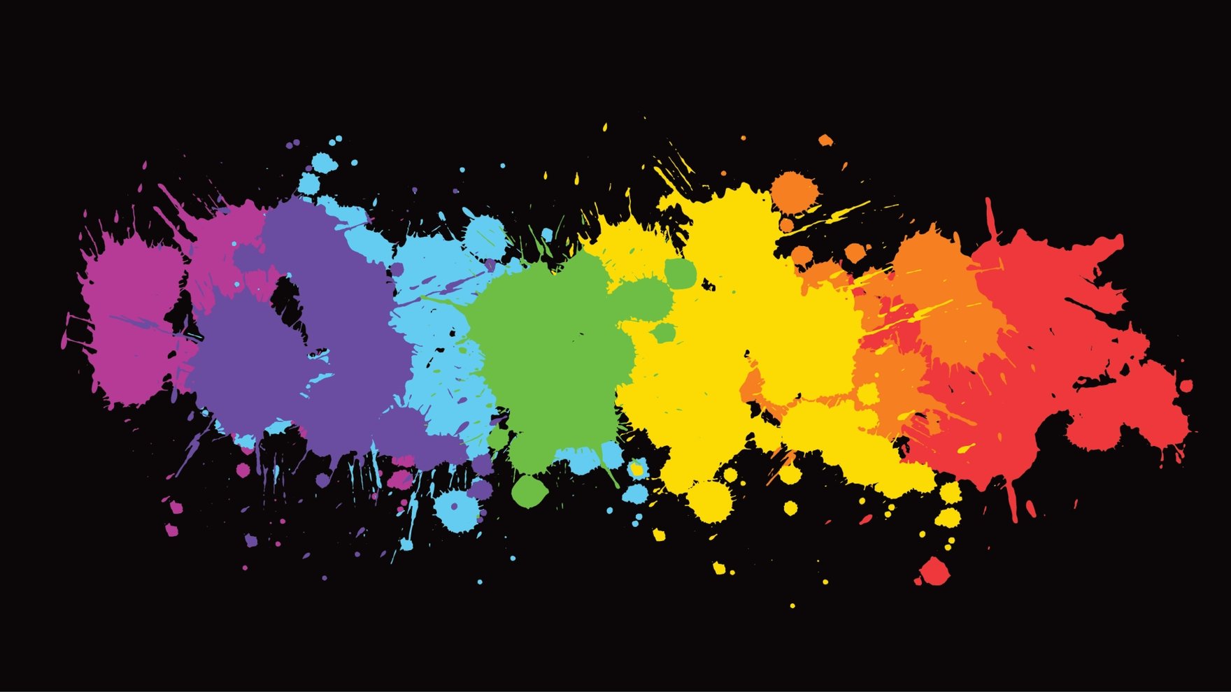 Free Rainbow Ink Splatter Background