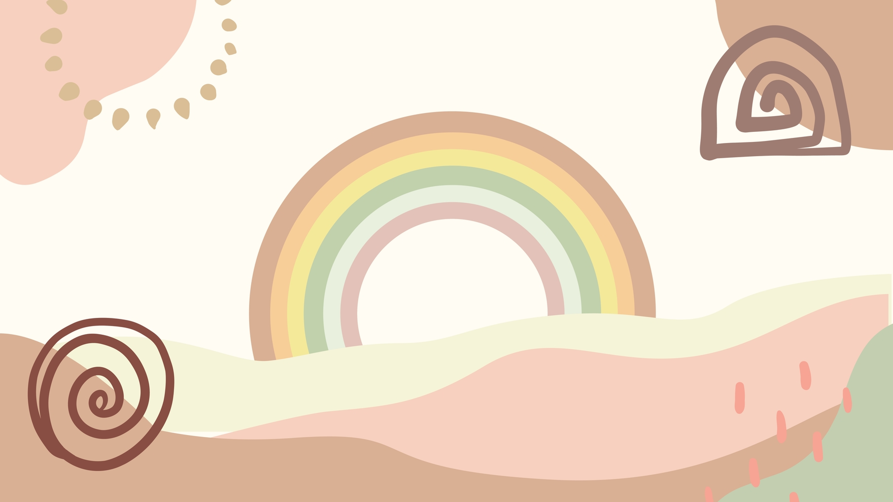 Free Vector  Rainbow background desktop wallpaper, cute vector