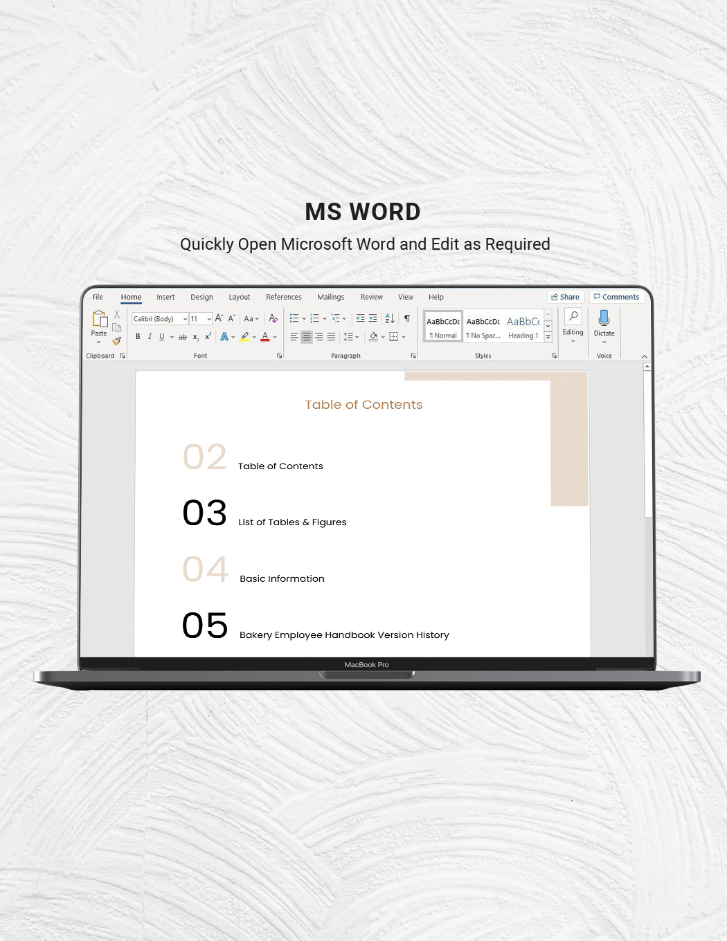 Free Bakery Employee Handbook Template to Edit Online