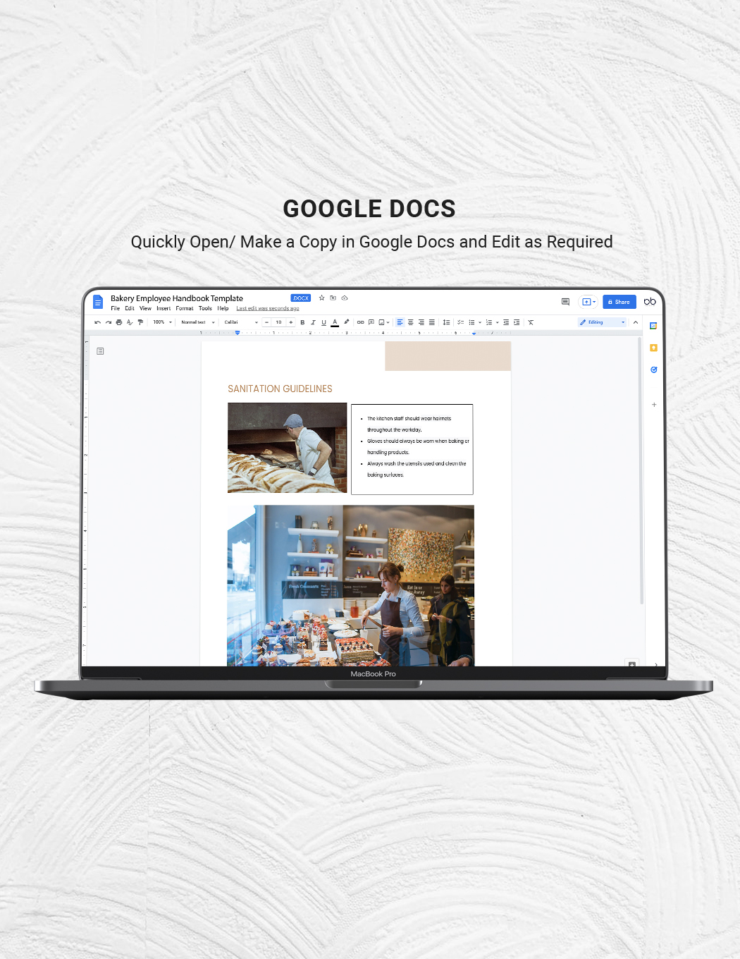 Free Bakery Employee Handbook Template to Edit Online