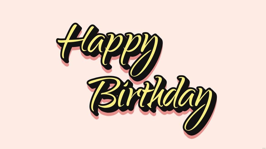 Free Happy Birthday Typography Background