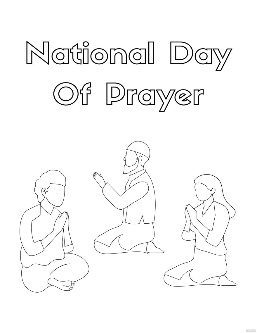 Praying Coloring Page