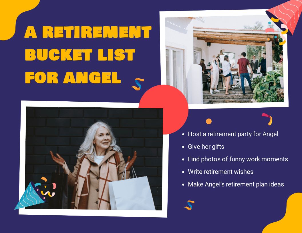Free Retirement Scrapbook Template to Edit Online