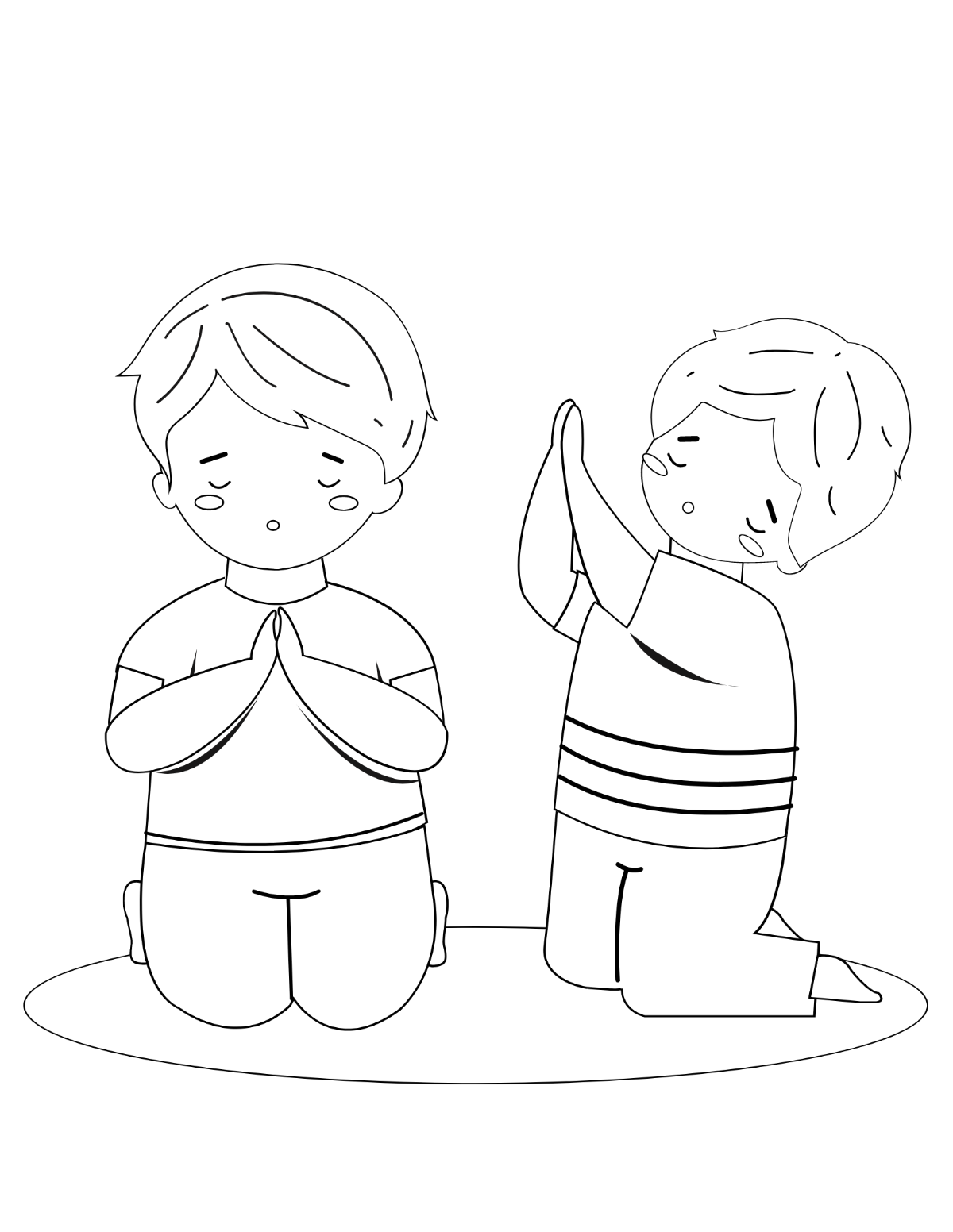 National Day Of Prayer Coloring Page For Kids Template