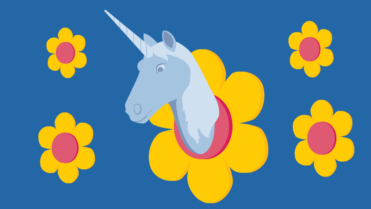 Unicorn Flower Background