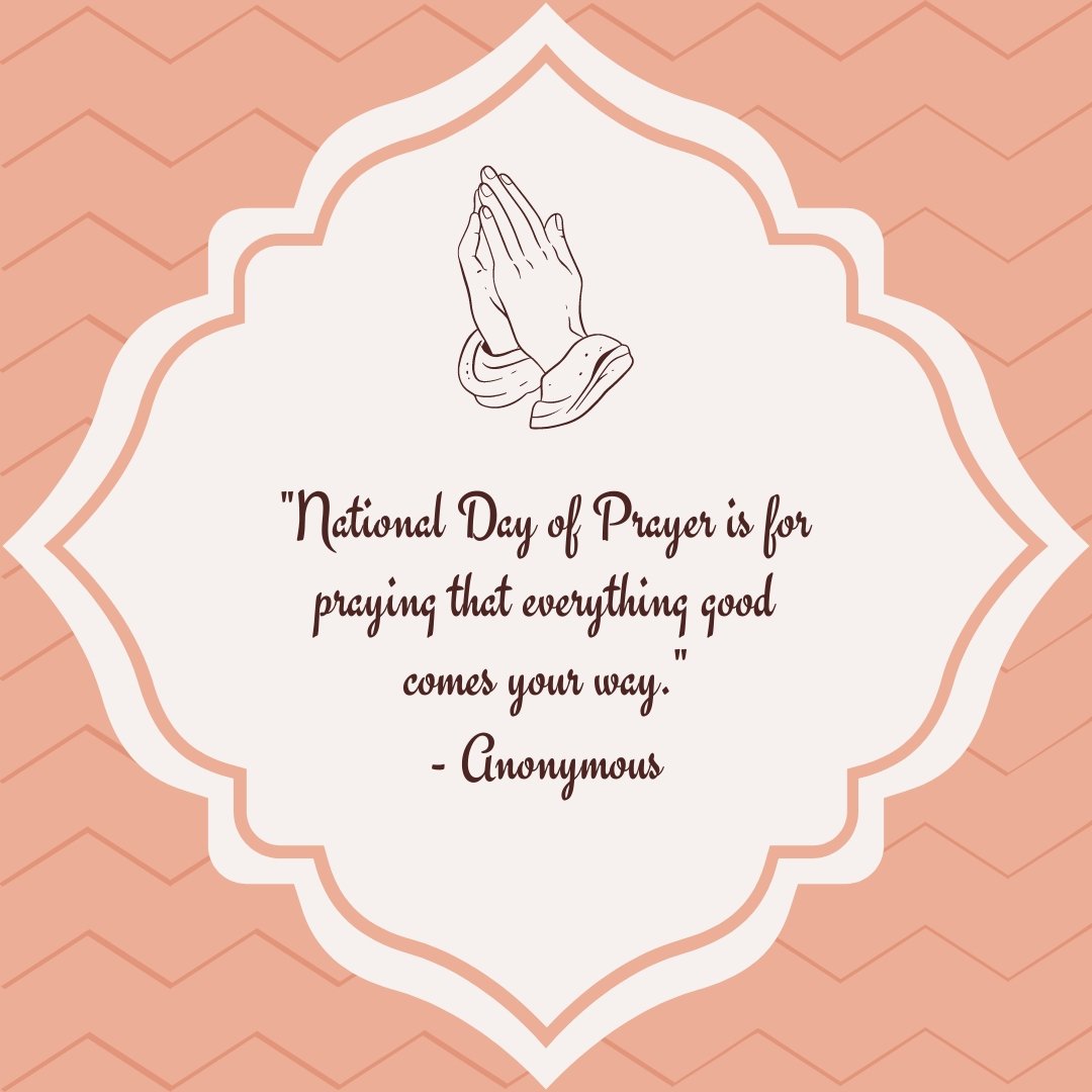 National Day Of Prayer Quote Template