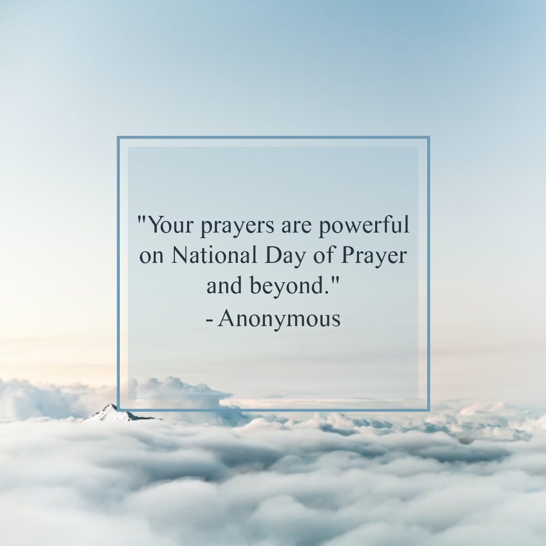 Inspirational National Day Of Prayer Quote Template